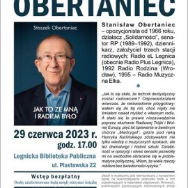 Zapraszamy na spotkanie autorskie ze Stanisławem Obertańcem