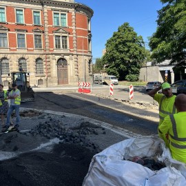 powiększ zdjęcie: Przebudowa ul.Pocztowej. Zobacz jak przebiegają prace