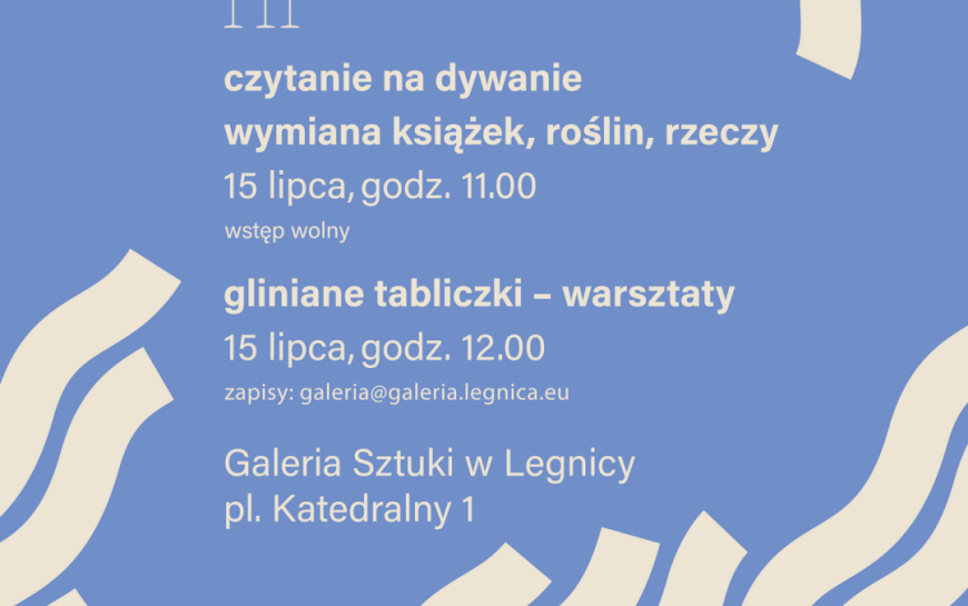 Czytamy, słuchamy i tworzymy – Galeria Sztuki zapraszana spotkania i warsztaty