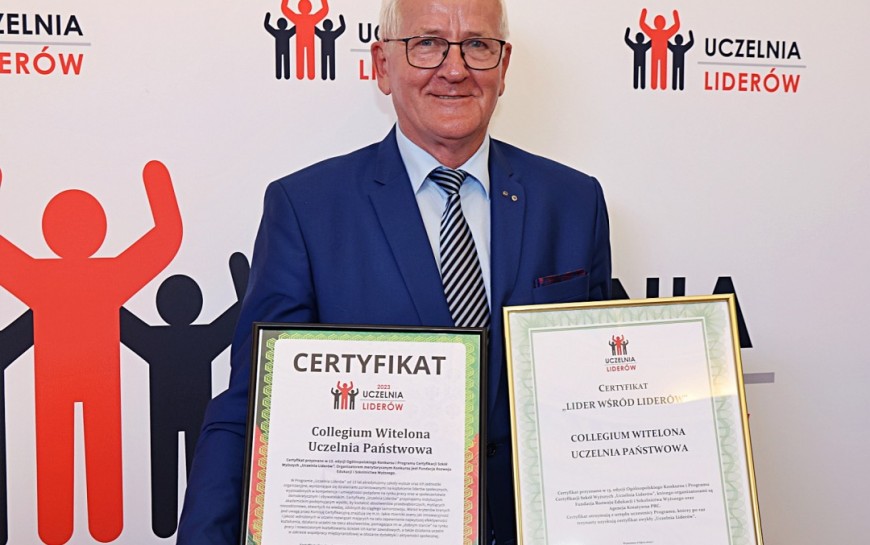 Collegium Witelona zdobyło tytuł Uczelnia Liderów 2023
