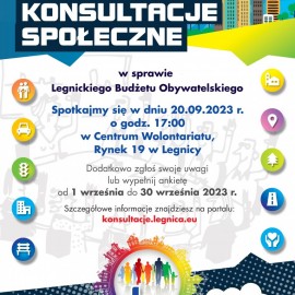 Konsultacje społeczne w sprawie Legnickiego Budżetu Obywatelskiego
