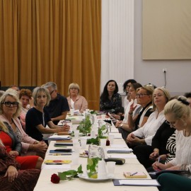 powiększ zdjęcie: Narada z dyrektorami szkół i placówek oświatowych