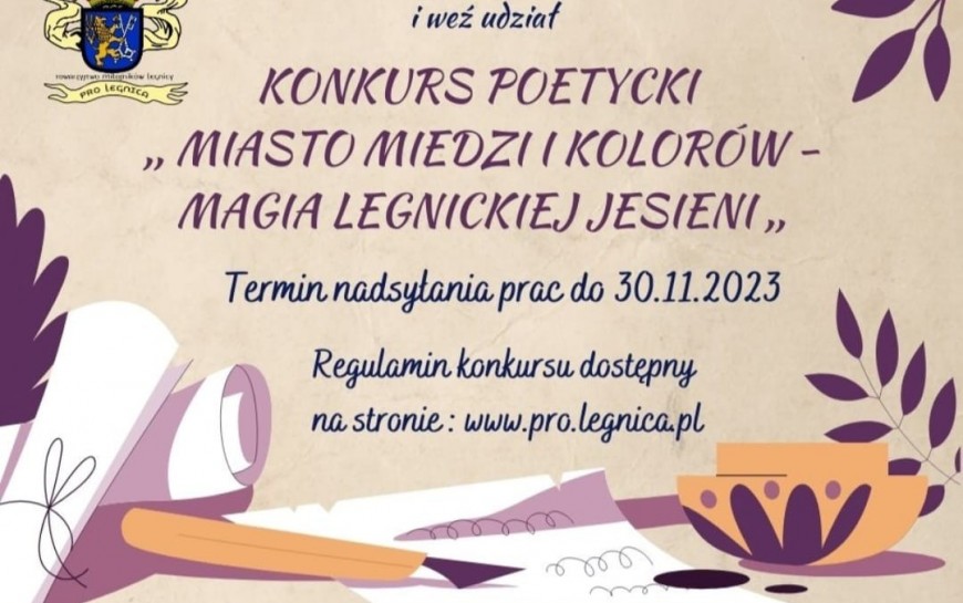 Legnicka Jesień Miedziana: Konkurs Poetycki o magicznej Legnicy