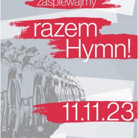 Wspólne śpiewanie Mazurka Dąbrowskiego 11 listopada