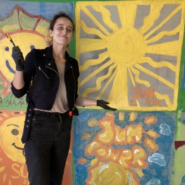 powiększ zdjęcie: Słoneczna mozaika na al. 100-lecia Odzyskania Niepodległości