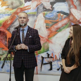 powiększ zdjęcie: Najwyższy laur dla Nikity Krzyżanowskiej podczas Przeglądu Malarstwa Młodych