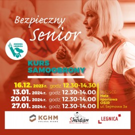 Bezpieczny Senior: Kurs samoobrony 13 stycznia