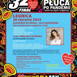 32. Finał Wielkiej Orkiestry Świątecznej Pomocy w Legnicy. Zapraszamy w niedzielę