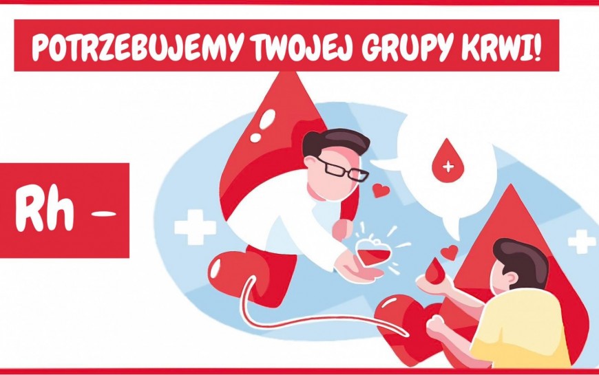 Pilnie potrzebna krew grupy O Rh-