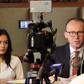 Konferencja prasowa prezydenta Legnicy