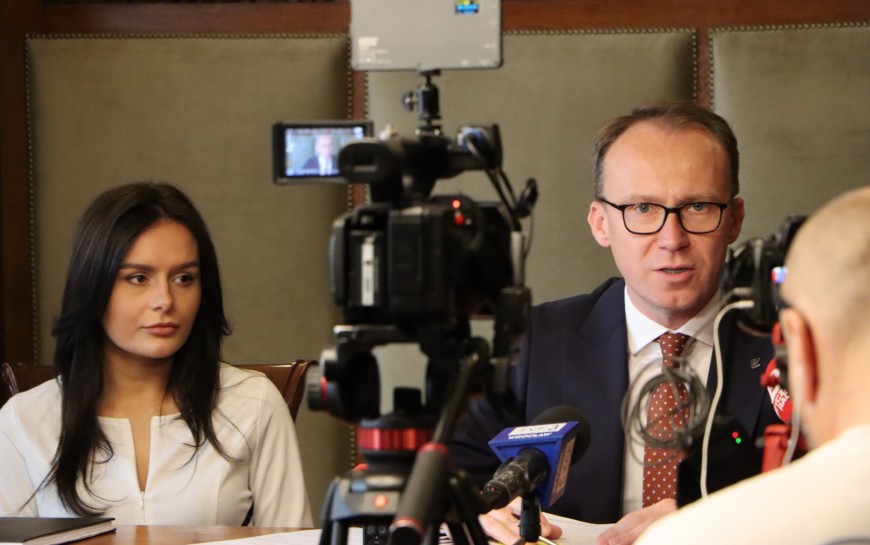Konferencja prasowa prezydenta Legnicy