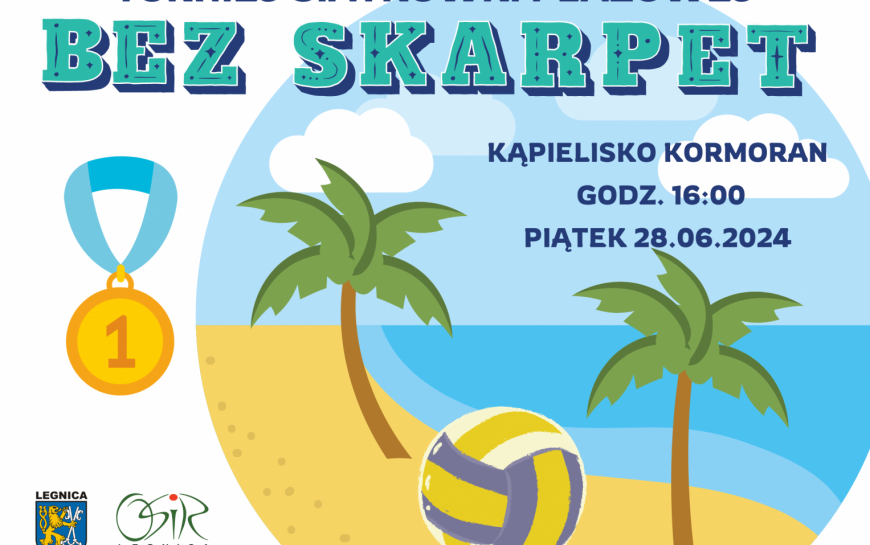 Zagraj bez skarpet na turnieju piłki siatkowej na Kormoranie