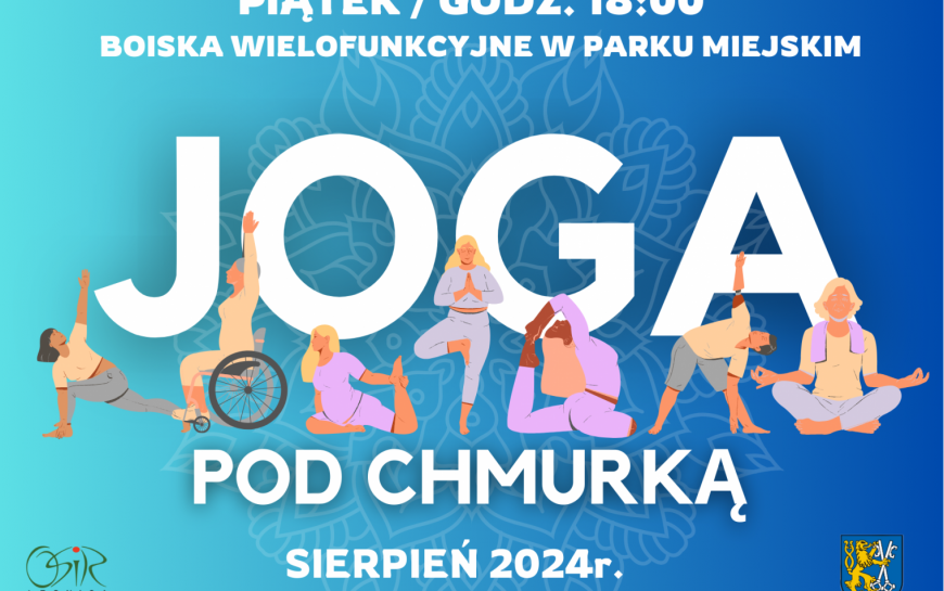 Sierpniowa joga pod chmurką w parku Miejskim
