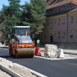 powiększ zdjęcie: ZDP - Trwają prace na ul. Okrężnej i ul. Myrka od ronda do. ul. Gumińskiego