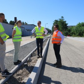 powiększ zdjęcie: ZDP - Trwają prace na ul. Okrężnej i ul. Myrka od ronda do. ul. Gumińskiego