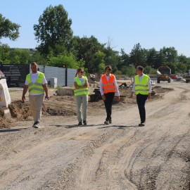 powiększ zdjęcie: ZDP - Trwają prace na ul. Okrężnej i ul. Myrka od ronda do. ul. Gumińskiego