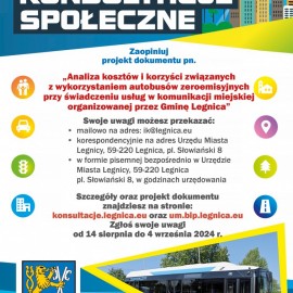Konsultacje Społeczne: Zeroemisyjne autobusy w Legnicy