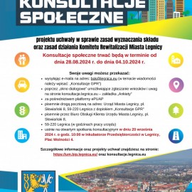 powiększ zdjęcie: Konsultacje społeczne. Prezydent zaprasza