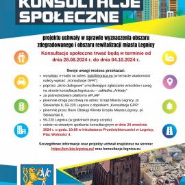 powiększ zdjęcie: Konsultacje społeczne. Prezydent zaprasza