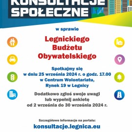 powiększ zdjęcie: Zapraszamy na konsultacje społeczne we wrześniu i październiku