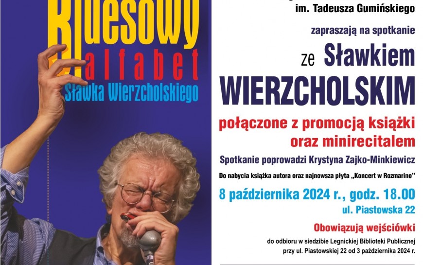 Bluesowy wieczór w Legnicy. Sławek Wierzcholski na żywo w bibliotece