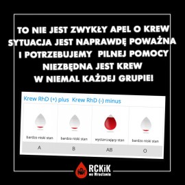 Pilny apel o oddawanie krwi! RCKiK we Wrocławiu prosi o pomoc
