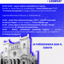 Spotkanie edukacyjne „Żydowski genius loci Dolnego Śląska – Legnica”