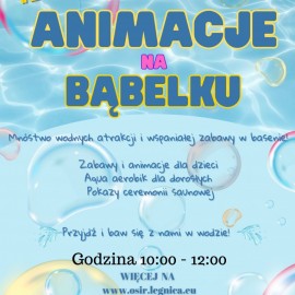 Zapraszamy na wodne animacje na basenie Bąbelek