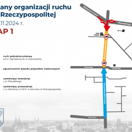 powiększ zdjęcie: Zmiana organizacji ruchu - al. Rzeczypospolitej