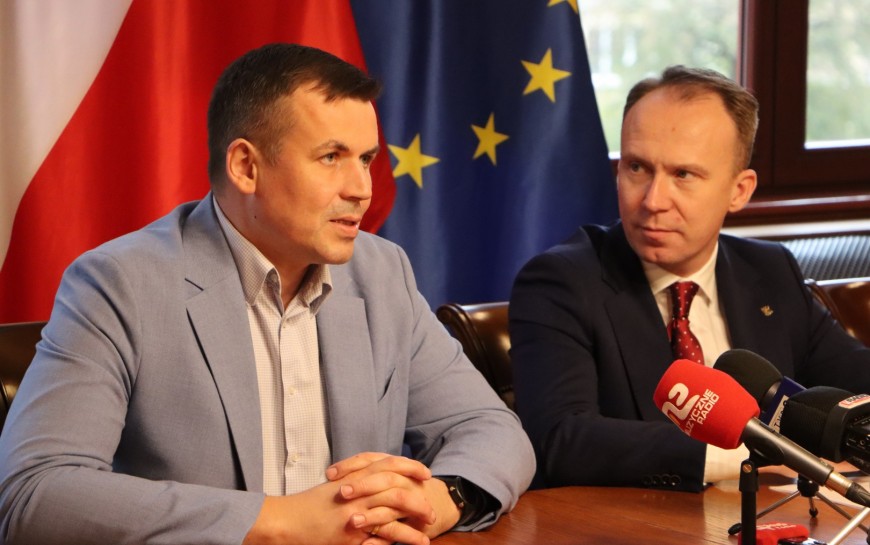 Konferencja prasowa prezydenta Legnicy o przystąpieniu do sporządzenia planu ogólnego