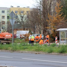 powiększ zdjęcie: Prace na al. Piłsudskiego na ostatniej prostej