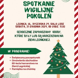 powiększ zdjęcie: Zaproszenie na spotkanie wigilijne dla harcerzy z powiatu legnickiego