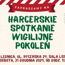 Zaproszenie na spotkanie wigilijne dla harcerzy z powiatu legnickiego