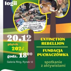 powiększ zdjęcie: Ekologiczne spotkanie w Galerii Sztuki: Extinction Rebellion i Fundacja Puchaczówka