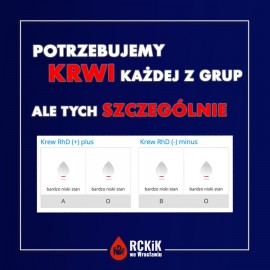 Pilny apel o oddawanie krwi! RCKiK we Wrocławiu prosi o pomoc
