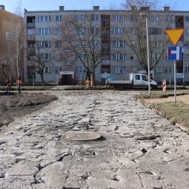 Postęp prac przy przebudowie ulicy Łowickiej i Śląskiej
