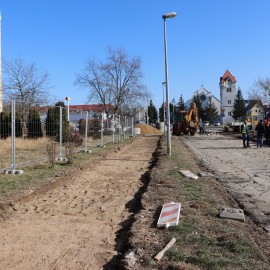 powiększ zdjęcie: Postęp prac przy przebudowie ulicy Łowickiej i Śląskiej