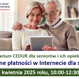 Webinarium dla seniorów – bezpieczne płatności w internecie