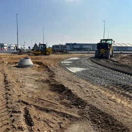 powiększ zdjęcie: Zobacz jak przebiega budowa ronda turbinowego na ul. Jaworzyńskiej