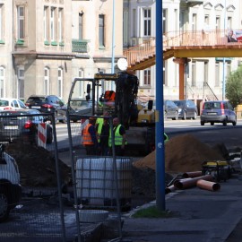 powiększ zdjęcie: Remont ulicy Piastowskiej. Prace na półmetku