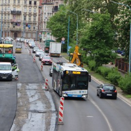 powiększ zdjęcie: Modernizacja ul. Piastowskiej wkracza w końcową fazę