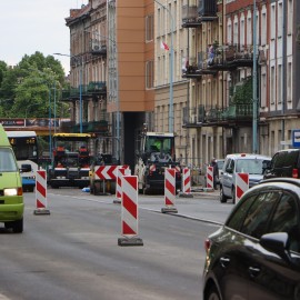 powiększ zdjęcie: Modernizacja ul. Piastowskiej wkracza w końcową fazę