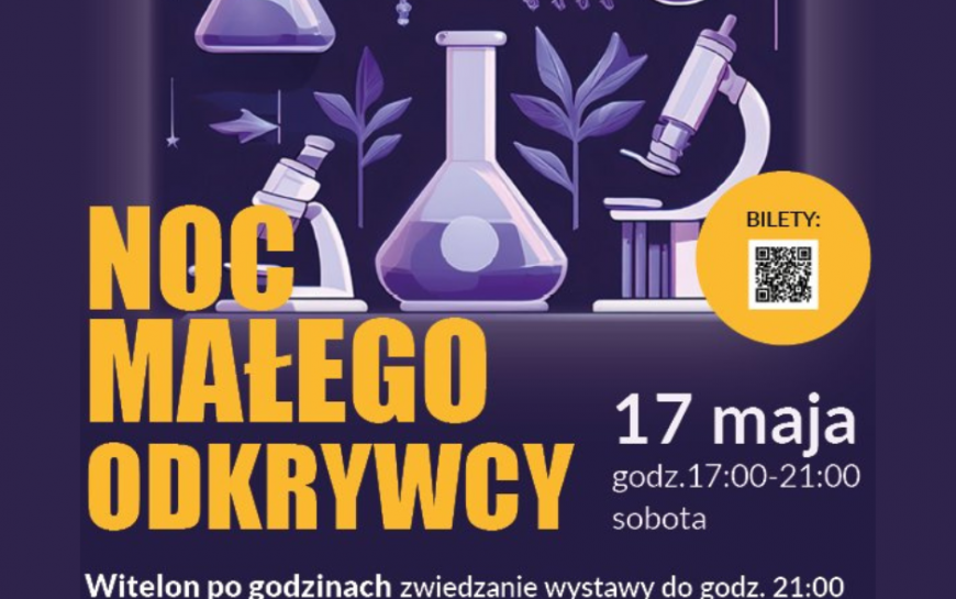Noc Małego Odkrywcy – 17 maja w Centrum Witelona w Legnicy