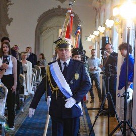 powiększ zdjęcie: Uroczysta sesja Rady Miejskiej z honorami i wyróżnieniami