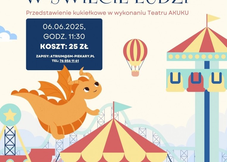„Smoczek Pipo w świecie ludzi” – przedstawienie kukiełkowe dla dzieci w Atrium