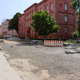 powiększ zdjęcie: Trwa przebudowa ul. Gwarnej i Złotoryjskiej. Zmiana organizacji ruchu od 11 czerwca