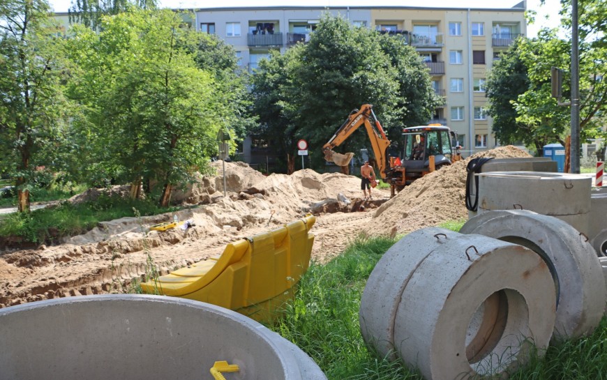 Trwa przebudowa ul. Łowickiej
