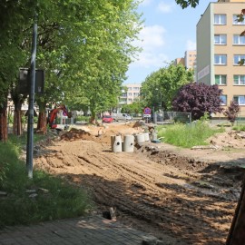 powiększ zdjęcie: Trwa przebudowa ul. Łowickiej