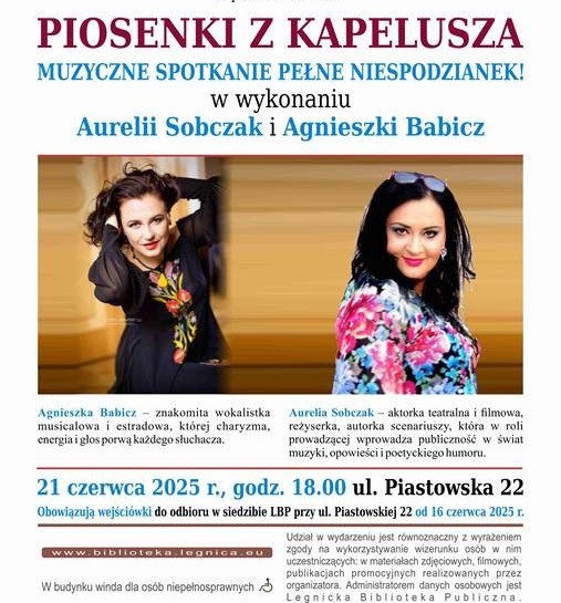 Muzyczne niespodzianki w LBP – koncert Aurelii Sobczak i Agnieszki Babicz