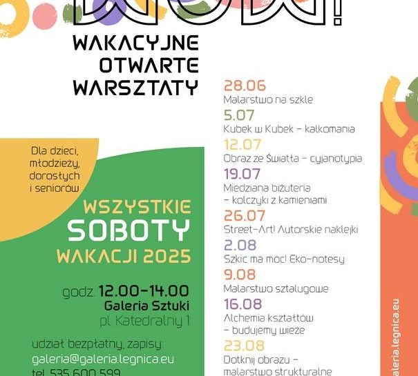 WOW! Wakacyjne Otwarte Warsztaty w Galerii Sztuki – twórcze soboty dla każdego